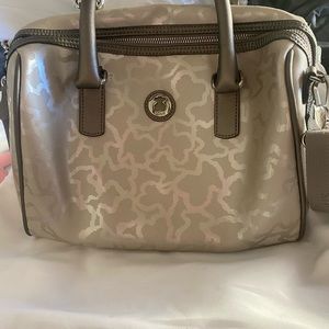Authentic Tous Kaos Shiny - silver bowing purse